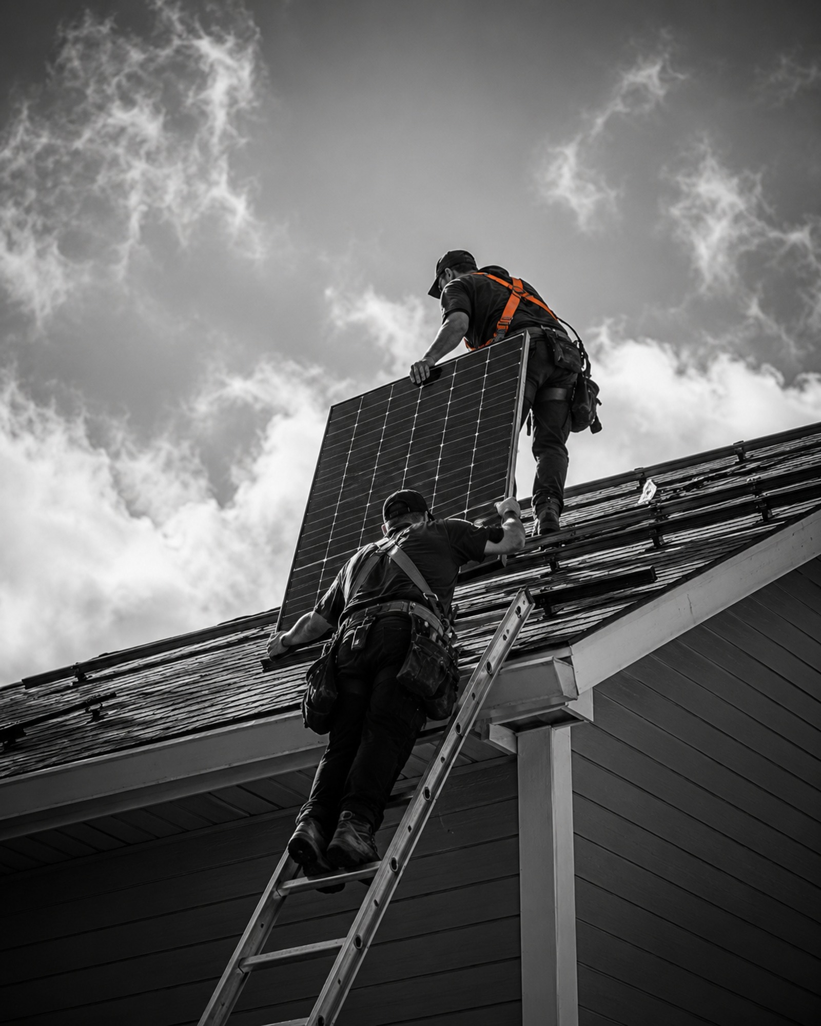 Solar Installation professional at work